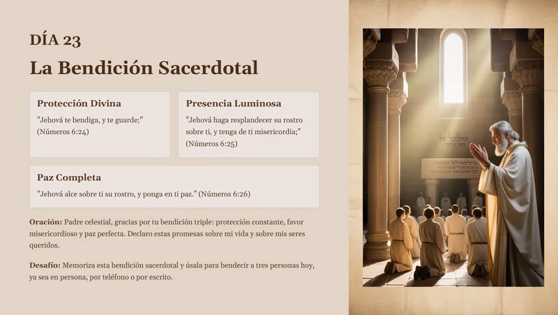 Página interna de 30 Días de Oración: La bendición sacerdotal